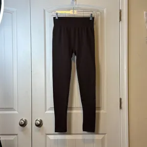 Chances R Women Cocoa Brown Seamless High‎ Waisted Ribbed L Waistband Leggings thumbnail 3