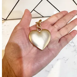 Juicy Couture gold tone heart keychain shimmering pave crystals accents Glam thumbnail 4