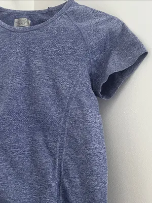 Heather Navy Blue Short Sleeve Tee thumbnail 4
