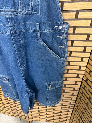 Revolt Denim Short Overalls Size 22 Blue thumbnail 5