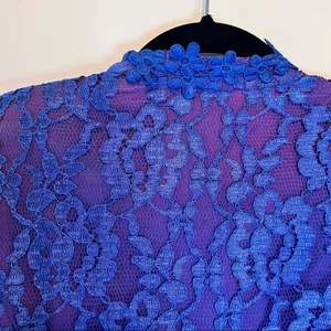 Vintage 80s Size 13/14 Cachet by Bari Protas Lace Embellished Victorian Jacket thumbnail 7