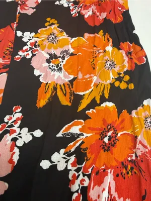 Lulu's Black Floral Wide-Leg Open-Back Jumpsuit size XS thumbnail 13