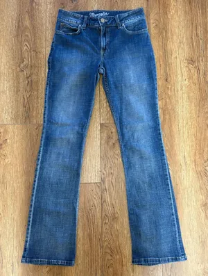 Wrangler Bootcut blue‎ Jeans Medium Wash Stretch Denim Womens 30x32 y2k western thumbnail 1