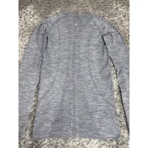 Lululemon Shirt Womens 4 Gray Swiftly Tech Long Sleeve Seamless Running Athletic thumbnail 6