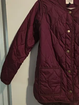 St. John's Bay Quilted Wine-Red Puffer Jacket thumbnail 3