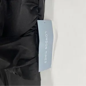 London Times Elegant Black Stretch Satin Sleeveless Sheath Dress NWT Size‎ 10 thumbnail 5