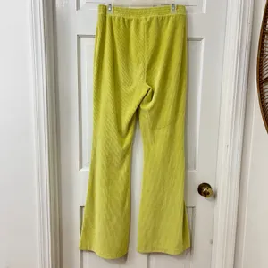 Aerie Grrove On Rib Velour‎ Flare Pant M Long Tall High Rise Retro Y2K Cozy thumbnail 7