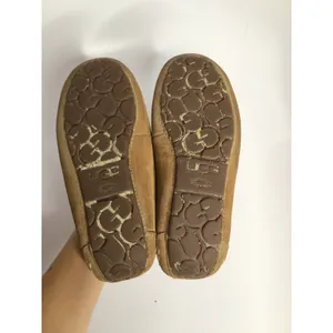 UGG Ansley Moccasin Slippers Women 6 Chestnut Brown Good Suede Wool 1106878 thumbnail 6