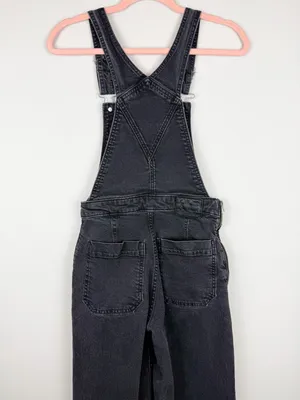 Levi’s Premium Ribcage Wide Leg Cropped Overalls Washed Black Size 25 thumbnail 10