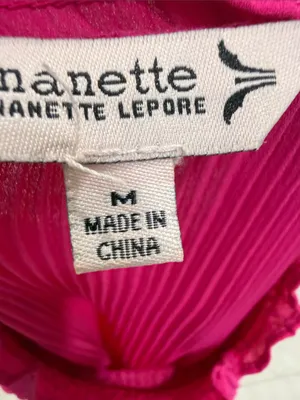 Nanette Lepore Pink Pleated Sleeveless Blouse top size M thumbnail 5
