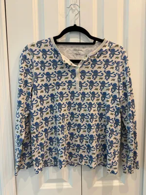 Roller Rabbit Monkey PJ Top thumbnail 3