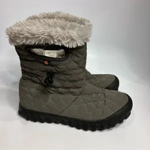 Bogs B Moc quilted boots waterproof‎ gray size 6 thumbnail 5
