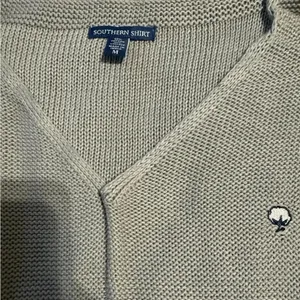 💙 Southern Shirt Company Striped Sweater 🤍‎ Women’s M Gray & Blue Knit 💙 thumbnail 3