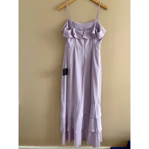 Lulus Lively Evenings Lavender Sleeveless Tiered Maxi Dress Size Large Formal thumbnail 6