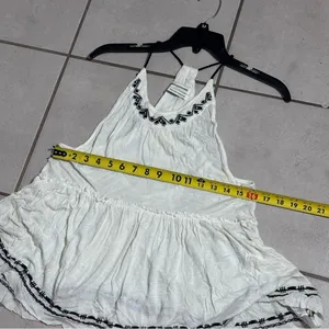 Urban Outfitters Women Ivory Embroidered Dream Catcher‎ Tiered Tank Top size S thumbnail 9