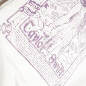 Taylor Swift Speak Now Taylors Version Sweatshirt Women L‎ White Purple Floral thumbnail 3