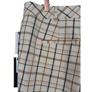 NWT Anthropologie Essential Collection Plaid Trouser Pants Ivory Check Size‎ 16T thumbnail 8