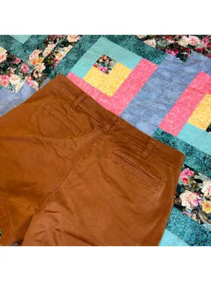 J.Crew $70 Woman’s Size 8 W 32 Stretch brown Summer chino shorts thumbnail 6