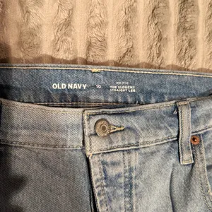 Old Navy Slouchy Straight Leg Jeans Womens 10 Light Wash Mid Rise Button Fly thumbnail 3