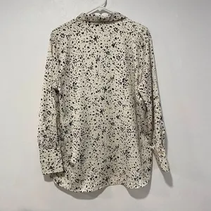 A New Day Dalmatian Dot Print Button-Up Blouse | Size Small thumbnail 2