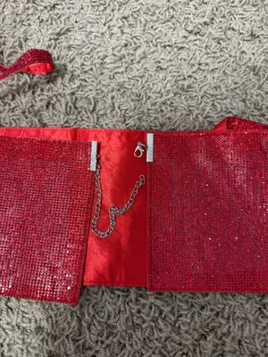 SheIn Red sparkly top thumbnail 2