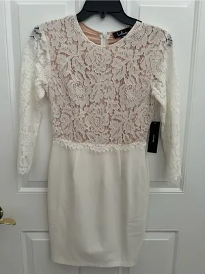 Lulus Lace Bodice Sheath Dress - White thumbnail 5