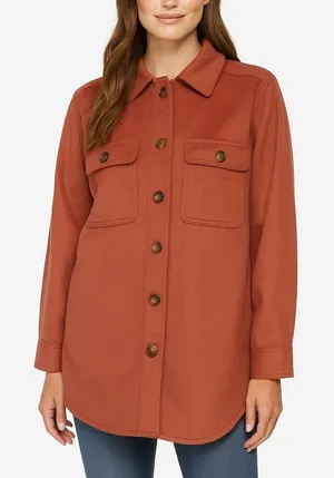 Old Navy Size Small Rust Red Shacket Jacket New With Tags thumbnail 1