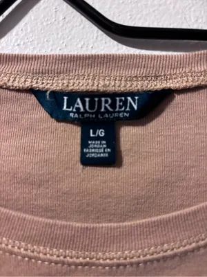 Lauren Ralph Lauren Beige Sweater with Brown Elbow Patches thumbnail 5