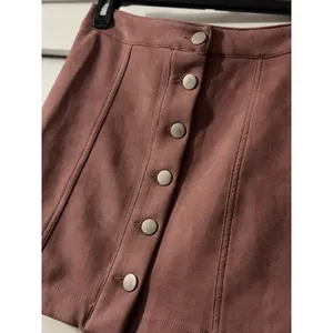 Forever 21 Women's Faux Suede Mini Skirt High Waist, PinkBlush -PRELOVED- Size S thumbnail 3
