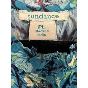 Sundance Tierra Floral Button Down Midi Dress Women's Blue Size Petite Large PL thumbnail 5