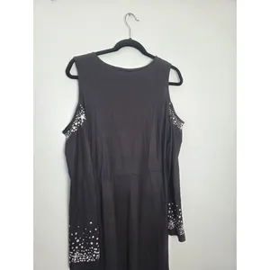 NEW Sheilay Midi Dress Cold Shoulder Party Cocktail Club Date Night Celestial M thumbnail 6