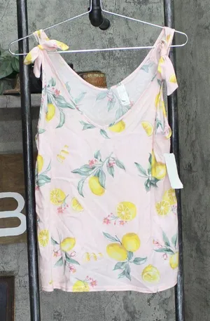 NEW Flora Nikrooz Womens Claudine Sleeveless Pajama Shirt Top Peach Pink S thumbnail 1