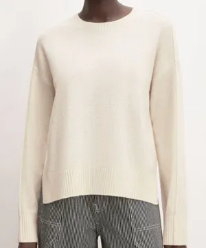 Everlane Merino Wool Crewneck Sweater Cream thumbnail 1