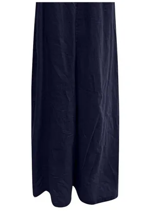 NEW Oversized Cotton Sleeveless Cotton Jumpsuit Adjustable Straps M Navy Blue thumbnail 9
