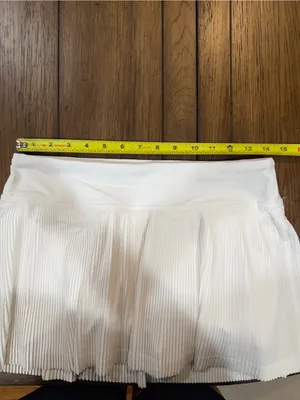 lululemon athletica White Pleated Mini Skirt Pace rival skirt thumbnail 6