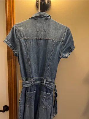 Habitual Denim Blue Short-Sleeve Utility One-Piece thumbnail 5