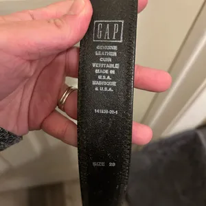 GAP Dark Leather Belt with large pin buckle  - size 28 thumbnail 2
