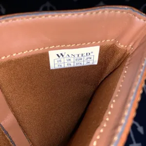 Wanted Lismore Tan Tall Boots With Strap & Stud Detail Inside Zip thumbnail 9