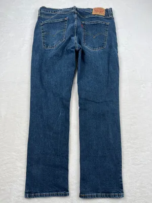 Levi’s 514 Straight Fit Flex Dark Wash Jeans Men’s 36x30 Blue Denim thumbnail 2