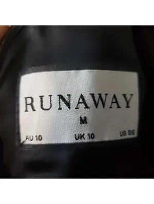 Runaway the Label Black Cowl Neck Strappy Satin Slip Mini Dress Sleeveless M thumbnail 3