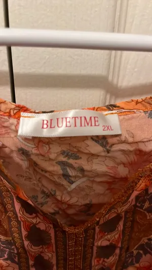Bluetime dress Orange Size 2X thumbnail 2