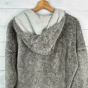Prana Womens size Small Permafrost Half Zip Teddy Fleece Hoodie w23180516 Gray thumbnail 5