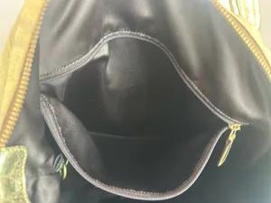 Coach Poppy Op Art Glam Tote Gold Metallic Ja Handbag thumbnail 15
