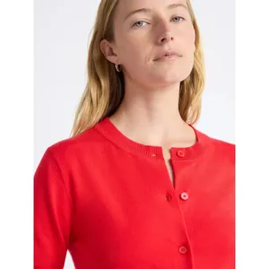 Free Assembly Womens Cardigan Size L Just Red Cozy Yarn Button Up Knit Sweater thumbnail 6