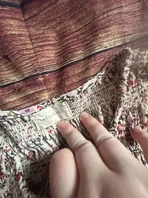 Melloday Smocked Peplum Top Size XL thumbnail 3