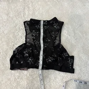 Victoria's Secret Womens Black Mesh High Neck Bralette Sparkly Sz L Emo Girl Festival Grunge thumbnail 4