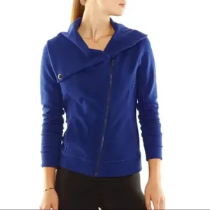 ✨Lucy Asymmetrical Zip Button Closure Yoga Jacket✨ Blue Size XS thumbnail 3
