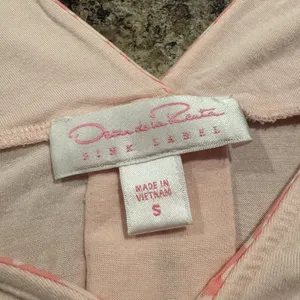 Oscar De La Renta Pajama Set Pink Label Boho Spring Summer Floral Pink Small thumbnail 4