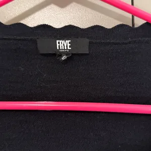 Frye Women's Cardigan Sweater Sz M Black Long Sleeve Button Down Knit Old Money thumbnail 4