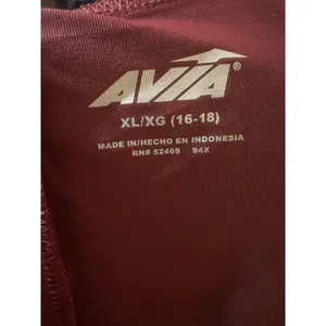 Avia‎ Women Running Athletic Gym Shorts XL Burgundy Mesh Hem Pockets Drawstring thumbnail 8